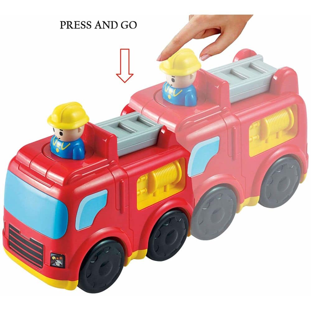 infunbebe press n go car toys vehicle toys 宝宝玩具车精彩车救火车