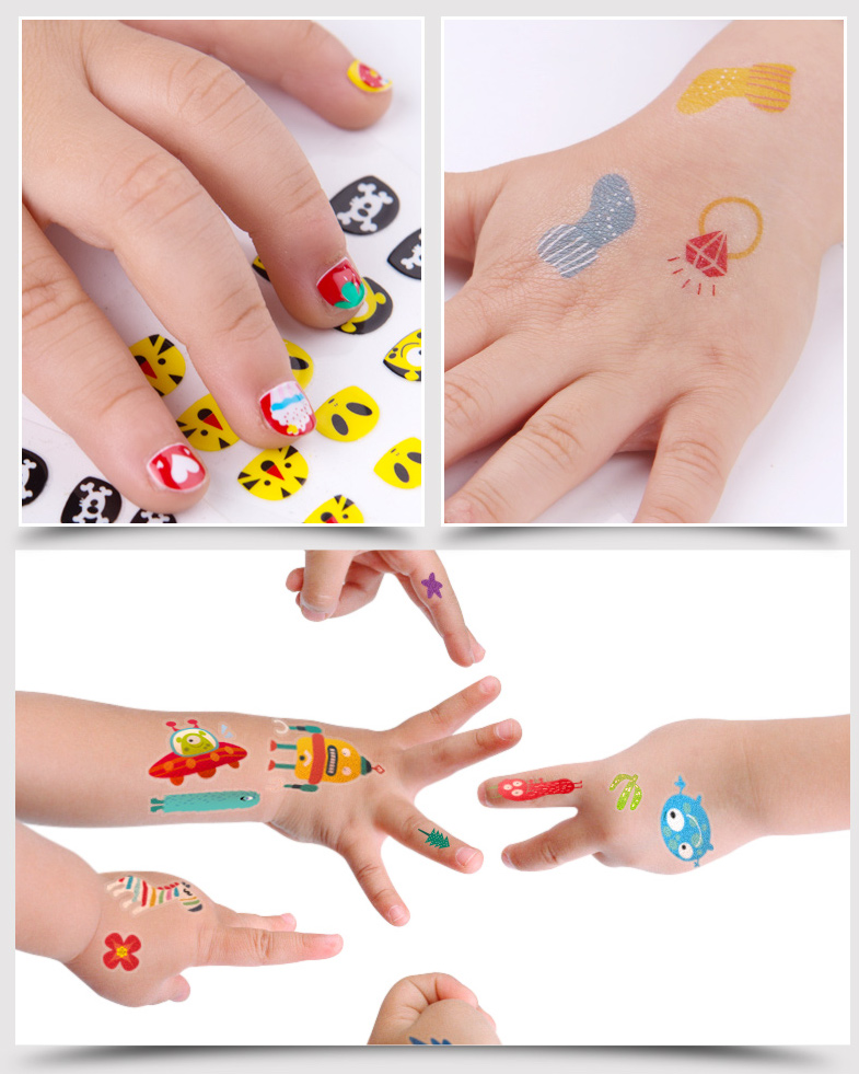 Joan Miro Tattoo & Nail Stickers for Boys and girls children safety tattoo body stickers 儿童纹身指甲贴