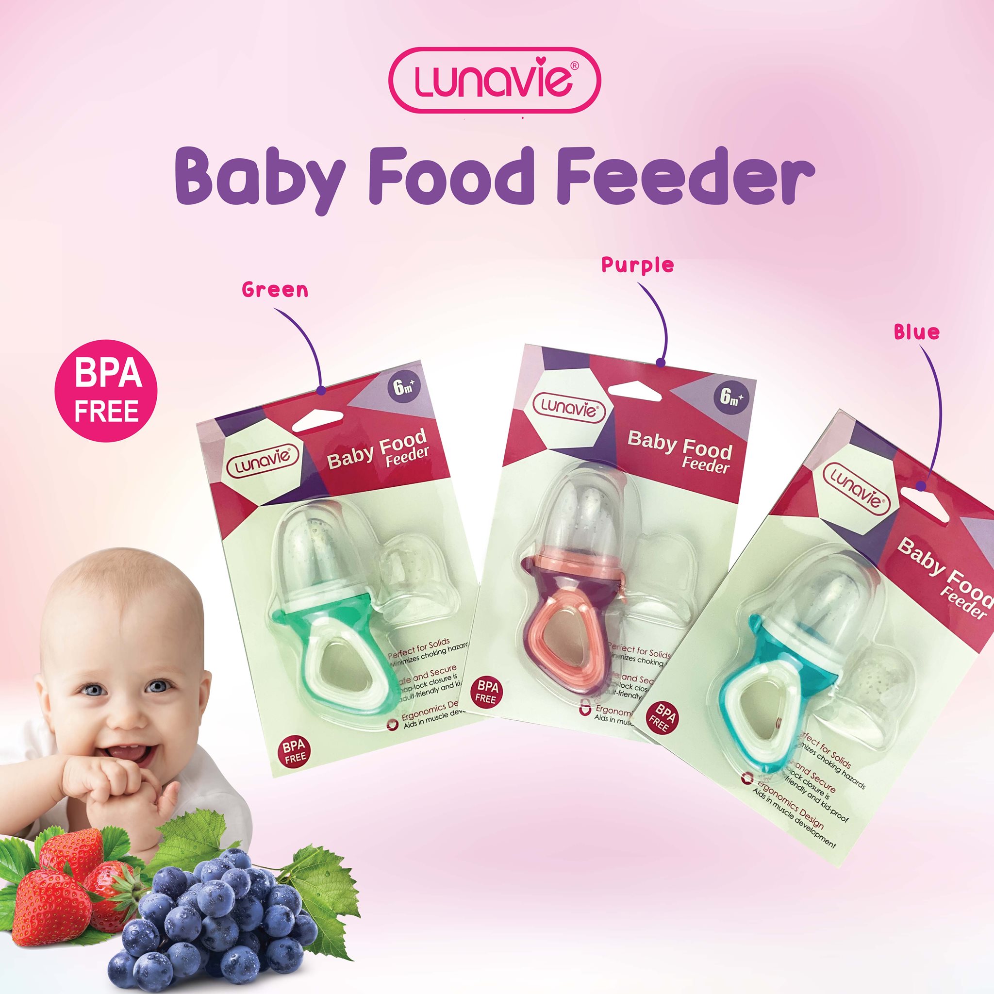 lunavie baby solid food feeder and teether