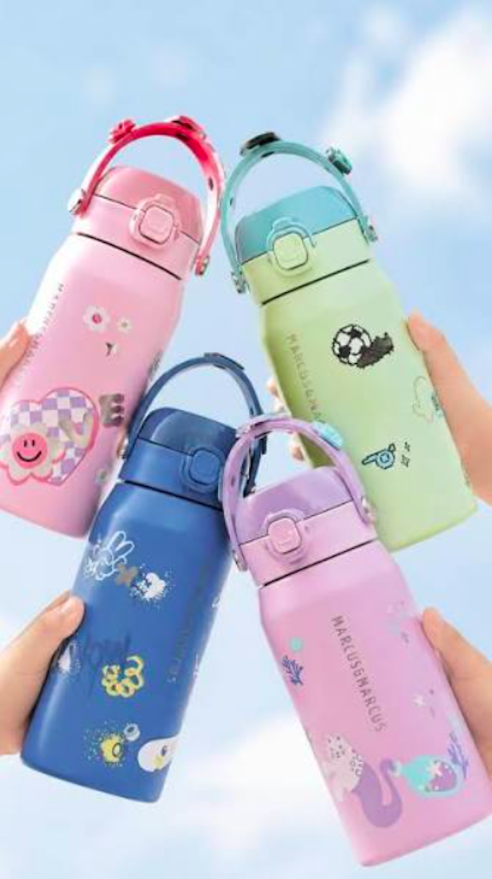 Marcus & Marcus CharmPOP Sip & Spout Insulated Watter Bottle (550ml) 316 Stainless Steel 儿童学校保温杯