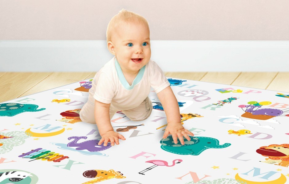 marcus and marcus baby foldable play mat revesible abc design 宝宝爬行垫