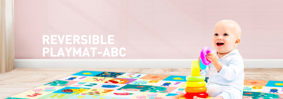 marcus and marcus baby foldable play mat revesible abc design 宝宝爬行垫