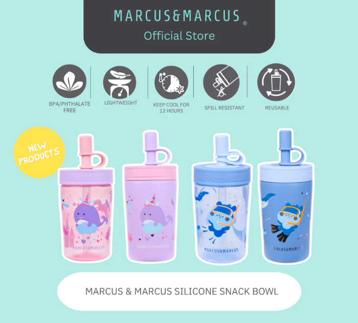 marcus and marcus hydro tumbler drinking water cup set 儿童喝水水瓶
