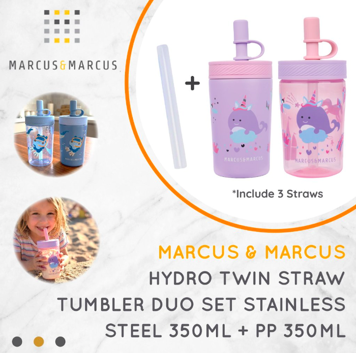marcus and marcus hydro tumbler drinking water cup set 儿童喝水水瓶
