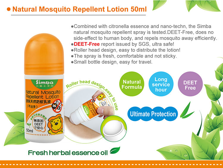 Simba Citronella Mosquito Repellent - Roll-On Lotion (50ml)