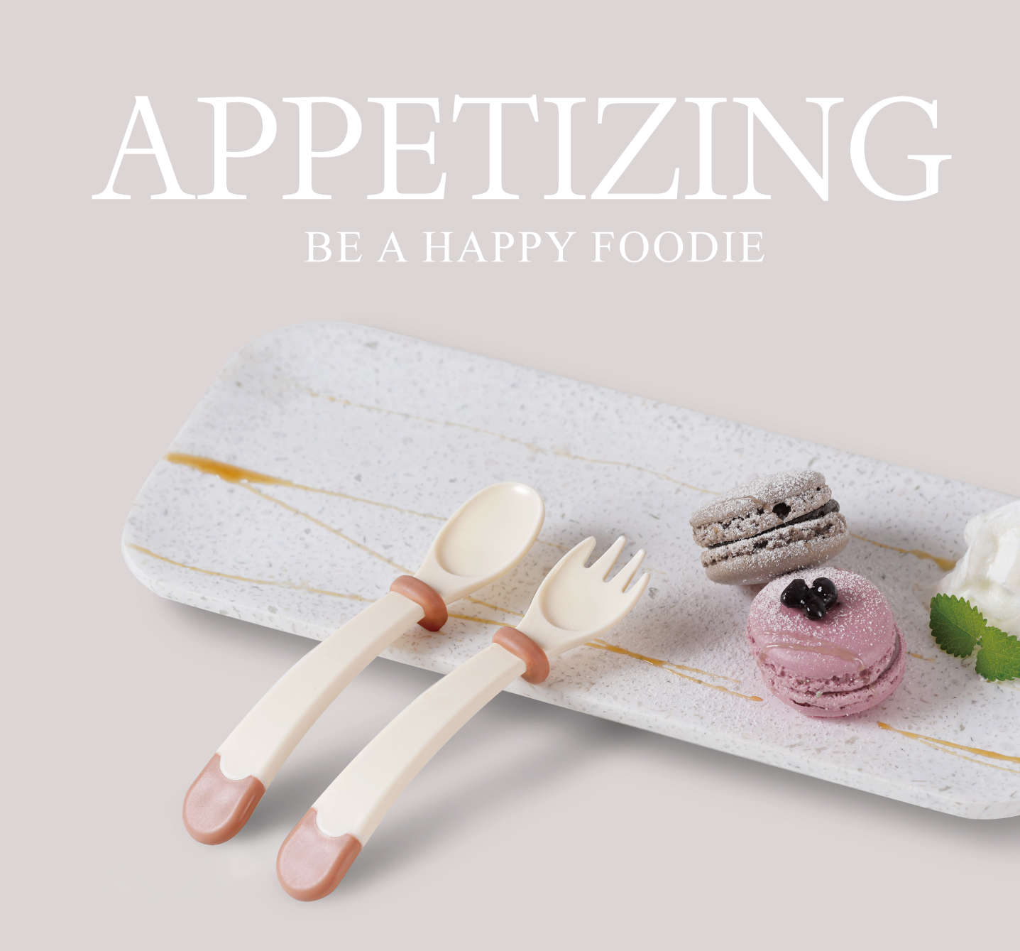 simba baby self feeding learning spoon and fork with storage case 小狮王辛巴美味儿童学习叉与汤匙组合