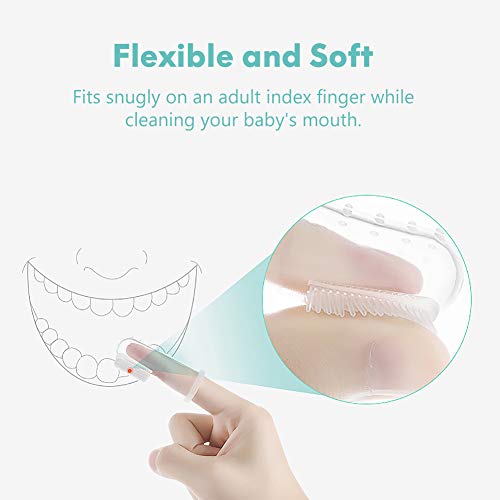 simba baby soft silicone finger type toothbrush for baby gum 婴儿乳指牙刷宝宝牙龈清理
