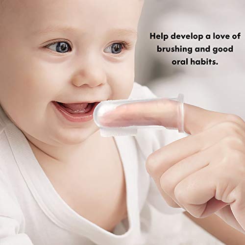 simba baby soft silicone finger type toothbrush for baby gum 婴儿乳指牙刷宝宝牙龈清理